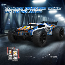 Load image into Gallery viewer, 1:10 Large High Speed Remote Control Car with LED Shell Lights, 48+ KM/H, 4WD Offroad Monster Truck for Adults &amp; Kids
