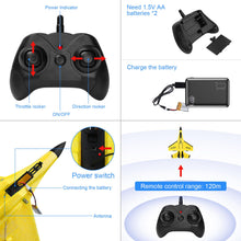 Load image into Gallery viewer, RC Airplane 2CH RC Plane Ready to Fly 2.4GHz Remote Control Plane SU35 RC Jet Easy to Fly Airplane Toys（Yellow
