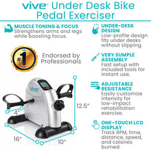 Load image into Gallery viewer, Vive Under Desk Bike Pedal Exerciser - Multicolored

