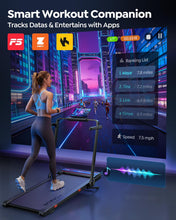 Load image into Gallery viewer, Foldable Walking Pad with 0-15% Auto Incline and Handle Bar - Black Red
