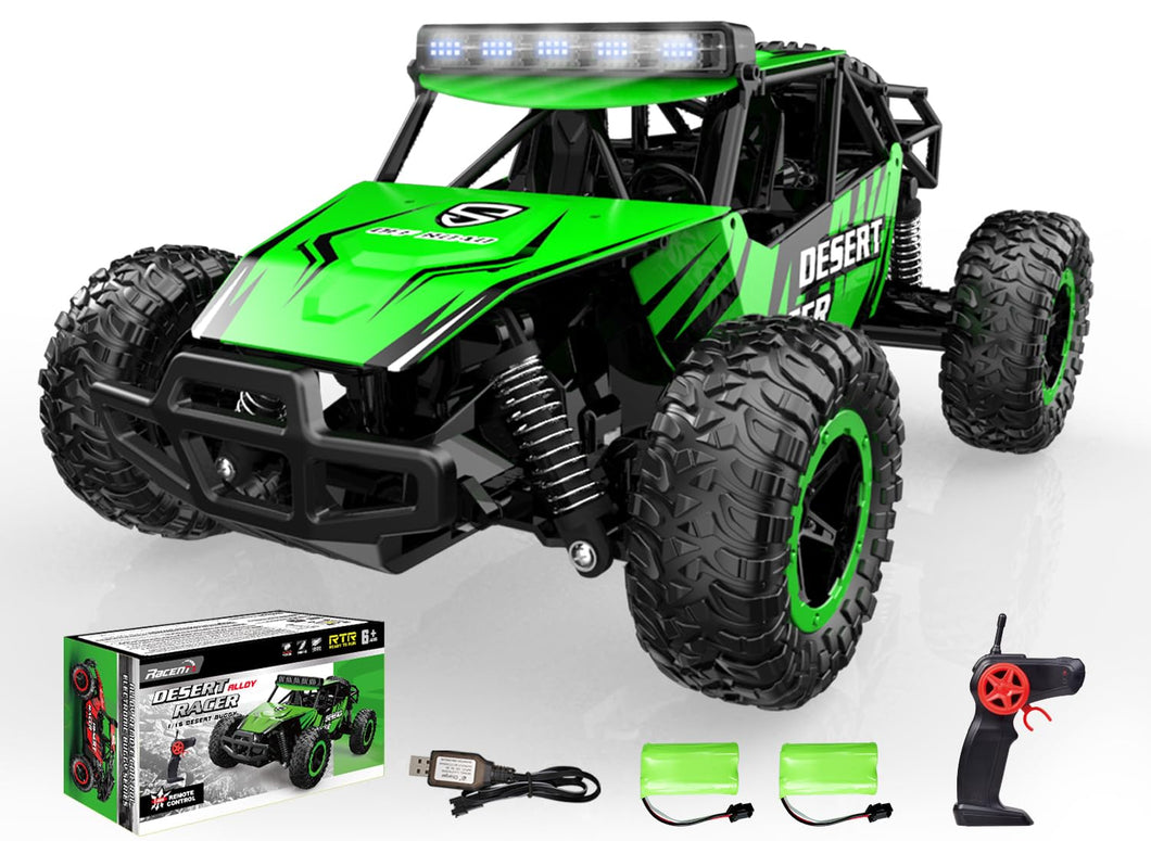 1:16 RC Truck, 20kph Remote Control Cars for Boys, Off-Road Monster Truck Toy Vehicle for Kids & Adults