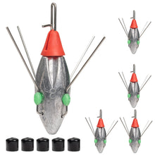 Load image into Gallery viewer, THKFISH 5 Pcs Sputnik Sinkers Surf Fishing Weight, Heavy-Duty Long Tail Lead Weights Saltwater Surf Casting Sinkers, Catfishing, and Beach Adventures in Ocean Sea Sand (8oz-5pcs)
