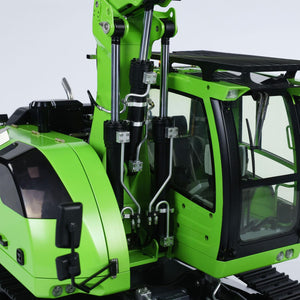 Metal 1/14 RC Hydraulic Excavator LR 914 5ways Valve Remote Control Digger Model RTR Construction Vehicle (Green and Black)