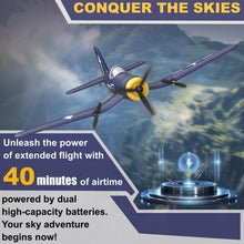 Load image into Gallery viewer, ANBURI RC Plane, F4U Remote Control Airplane, 2.4GHz 3 Channel Fighter with 6 Axis
