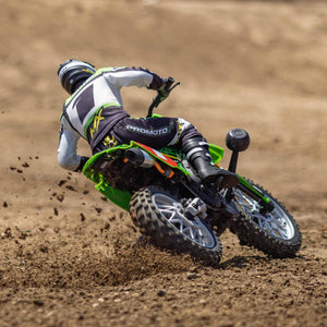 RC Motorcycle Promoto-MX 1/4 Motorcycle Ready-to-Run Combo Includes Battery and Charger Pro Circuit LOS06002 Green