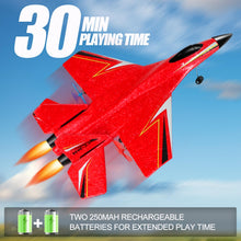 Load image into Gallery viewer, Channels Foam RC Planes Jet Wireless Toy, Hobby RC Aircraft Glider for Beginners Teen Adult Red
