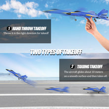 Load image into Gallery viewer, Remote Control Airplane for Kids, 2 Channels Foam RC Planes Wireless Toy,Hobby RC Glider Aircraft Gifts for Beginners Boys Girls Adult Blue
