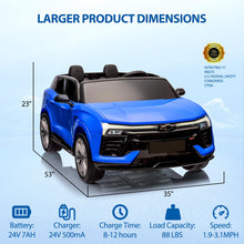 Load image into Gallery viewer, Baby Car 24V 2-Seater SUV Licensed Chevrolet Blazer Ride On Toy w/Parent Remote Control,4xSpring Suspension, Blue
