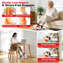 Load image into Gallery viewer, TDH Under Desk Elliptical Machine,Electric Leg Exerciser as Seen on Tv for Seniors Adults,Portable Quiet Pedal Exerciser While Sitting with 12 Adjustable Speed Auto&amp;HR Mode for Home Office (White-PRO)
