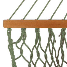 Load image into Gallery viewer, Original Pawleys Island Large Meadow DuraCord Rope Hammock – 13 ft. x 55 in., 2-Person, 450 lb Capacity, Oak Spreader Bar, Zinc-Plated Hardware, Handcrafted in the USA

