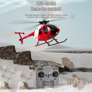 Remote Control Helicopter, 1:28 Scale MD500 Defender, 2.4G 6CH RTF RC Helicopter with Brushless Motor Single Blade