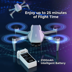 F36 GPS Drone with 4K Camera, 3-Axis Gimbal Stabilizer, 2 Miles Long Range, 25 Min Flight, Optical Flow, Brushless Motors, Follow Me