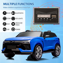 Load image into Gallery viewer, Baby Car 24V 2-Seater SUV Licensed Chevrolet Blazer Ride On Toy w/Parent Remote Control,4xSpring Suspension, Blue
