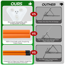 Load image into Gallery viewer, Golf Swing Training Aid - Alignment Discs &amp; Rods | Corrects Setup, Posture, Swing Plane &amp; Path to Fix Slice and Hook | Achieve Consistent Contact, Increase Distance &amp; Accuracy
