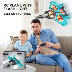 Remote Control Airplanes RC Planes for Kids Adults 4-7 8-16, RC Airplane Fighter Jet with Light, 360° Flip Fighter Jet Toy