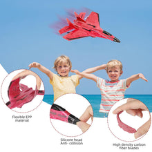 Load image into Gallery viewer, Wireless Airplane Toy - 2.4GHZ RC Glider with Lights, Remote Control Airplane for Adults &amp; Kids
