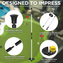 Load image into Gallery viewer, KINGTOP 3 ft White Golf Flagstick Sets with USA Flags, 2 Pack
