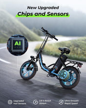Load image into Gallery viewer, 16&quot; Folding Electric Bike for Adults, 750W Peak Motor with Max 55Miles PAS Range &amp; 19MPH EBike, 374.4Wh Battery Electric Bicycles
