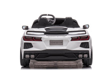 Load image into Gallery viewer, 24V Chevrolet Corvette C8 2 Seater Ride on Car for Kids - LED Lights, Music Options, Remote Control (White)
