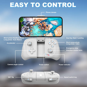 Drone with Camera for Adults, HD FPV Drones with Upgrade Altitude Hold, One-Key Take Off/Landing, Voice Control, Headless Mode