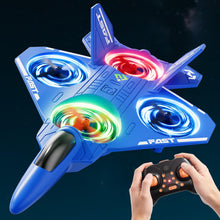 Load image into Gallery viewer, Remote Control Airplane Drone for Kids Ages 4-6-8-10-12, RC Plane Jet Drone with One Key
