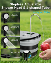 Load image into Gallery viewer, Portable Integrated Camping Shower Kit with 20L Foldable Bucket,13000mAh
