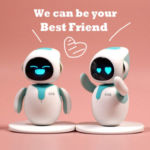 Cute Robot Pets Toys with Abundant Emotions, Your Perfect Interactive Companion at Home or Workspace (Blue Combination)