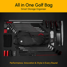 Load image into Gallery viewer, 5-Way Linkslite Waterproof Lightweight Golf Stand Bag (Scarlet Umbra)

