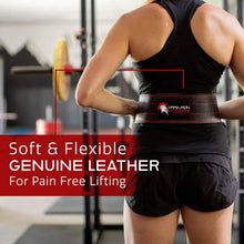 Load image into Gallery viewer, Dark Iron Fitness Genuine Leather Weightlifting Belt - Black X small
