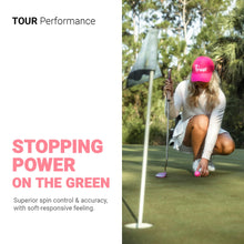 Load image into Gallery viewer, Trust Rosa Golden Pink Golf Ball, Urethane Covered, 3 Piece Golf Ball, Soft &amp; Elasticity Feel, Green Side Control with Distance, Best for Female Golfers (12 Balls)
