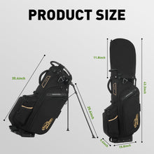 Load image into Gallery viewer, KeyOpen Lightweight Golf Stand Bag, 14 Way Golf Bags with Full Length Dividers for Men Women, Encrypted 900D Weather-Proof Club Carry Bag with Ergonomic Dual Strap, Cooler Pockets, 9 Pockets, Black
