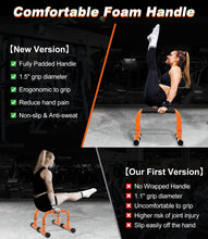 Load image into Gallery viewer, TABEKE Push Up Bar, 12" High Parallettes Bars &amp; Dip Bar - Orange
