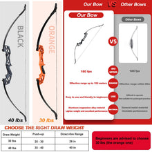 Load image into Gallery viewer, SOPOGER Bowfishing Recurve Bows Set - Archery Bow Kits Package Dual Use for Adult Hunting Practice Shooting Fish with Solid Fishing Arrows and Bowfishing Bottle Reels (Black 40Lbs)
