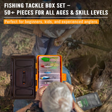 Load image into Gallery viewer, Vipfish Large 3-Layer Fishing Tackle Box Lures with Tackle Included 448 Pcs
