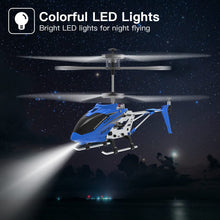 Load image into Gallery viewer, Remote Control Helicopter, SYMA S107H Mini RC Helicopter with Gyro, Altitude Hold, One Key Take Off/Landing for Adults Kids(Blue)
