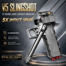 Load image into Gallery viewer, Professional Auto Slingshot for Adults, Semi-Automatic Aluminum Alloy Repeating Sling Shot, High Precision Slingshots with Large Capacity Magazine for Hunting
