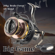 Load image into Gallery viewer, Big Game Surf Spinning Fishing Reel, 44Lbs Max Drag Saltwater Fishing Reels
