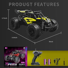 Load image into Gallery viewer, 1:16 Scale RC Car for Kids, 2.4GHz High-Speed Electric Monster Truck, 20km/h, Dual 1000mAh Rechargeable Batteries
