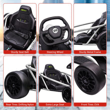 Load image into Gallery viewer, 24V 9Ah Kids Ride On Go Kart Toy, High Speed 8MPH Drifting Car with Powerful Motors, Large Seat, Slow Start Function, High/Low Speed
