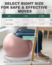 Load image into Gallery viewer, Trideer Exercise Ball for Office Desk, Yoga Ball Chair to Relieve Back Pain, Stability &amp; Fitness Ball -pink
