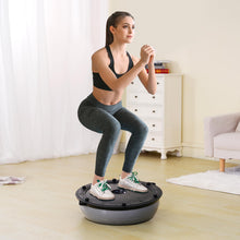 Load image into Gallery viewer, VEVOR 23-inch Half Exercise Ball Trainer, 660 lbs Capacity Balance Ball, Includes Resistance Bands - Gray
