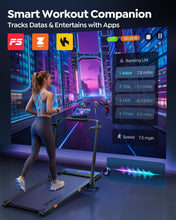 Load image into Gallery viewer, Foldable Walking Pad with 0-15% Auto Incline and Handle Bar - Black Orange

