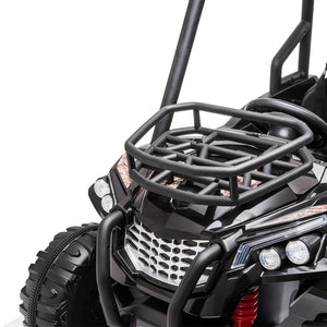Ride On UTV Car with Remote Control, 24V Battery Powered 2 Speeds Electric 4 Wheels Motorized Vehicles, Black