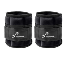 Load image into Gallery viewer, Sportneer Adjustable Ankle Weights Set - 1 Pair (2-10 lbs) Removable Sandbags- Black
