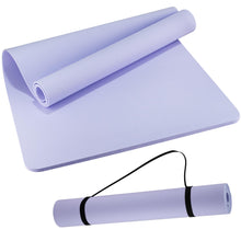 Load image into Gallery viewer, Wimwum Extra Wide Yoga Mat 72" x 32", 10mm Non Slip TPE Exercise Mat with Carrying Strap, Large Workout Mat for Yoga, Pilates, Stretching, HIIT &amp; Home Gym,Purple

