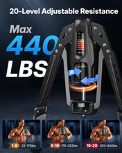 Load image into Gallery viewer, Merach Twister Arm Trainer, 22-440lb Hydraulic Power, Adjustable Home Chest Expander- Gray Pro
