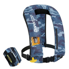 Load image into Gallery viewer, Owntop Automatic/Manual Inflatable Vest, Manual Convertible Option, Low Profile, Zipper Closure, Inflatable Fishing Jacket for Kayaking, Boating and Fishing, 24g CO2 Cylinder Included

