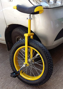 14-24 inch Unicycle Perfect Beginner's Unicycle with Adjustable seat Alloy Rim and Extra-Thick Tires (Size : 20inch)
