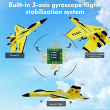 Load image into Gallery viewer, FX620 RC Airplane, 2.4GHz Remote Control Airplane, 2 Channel RC Plane, SU-35 RC Glider EPP Aircraft Model (Yellow)
