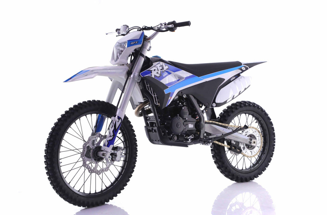 250cc RFN DLX with Headlight and 5 Speed Manual Clutch Thunder Proactive | 250cc Bike Racing Dirt Bike Deluxe (Blue)
